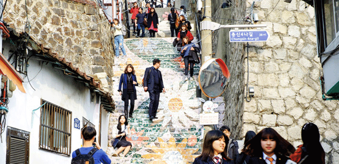 Seoul-Làng-Ihwa,-ngôi-làng-của-những-bức-tranh-tường