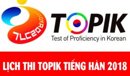 Lịch thi topik tiếng Hàn năm 2018