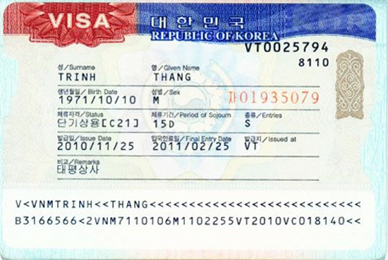 Visa du lịch Hàn Quốc Visa du lịch Hàn Quốc