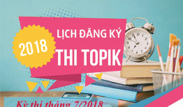 Lịch thi Topik tiếng Hàn tháng 7 năm 2018 ( kỳ thi 59)